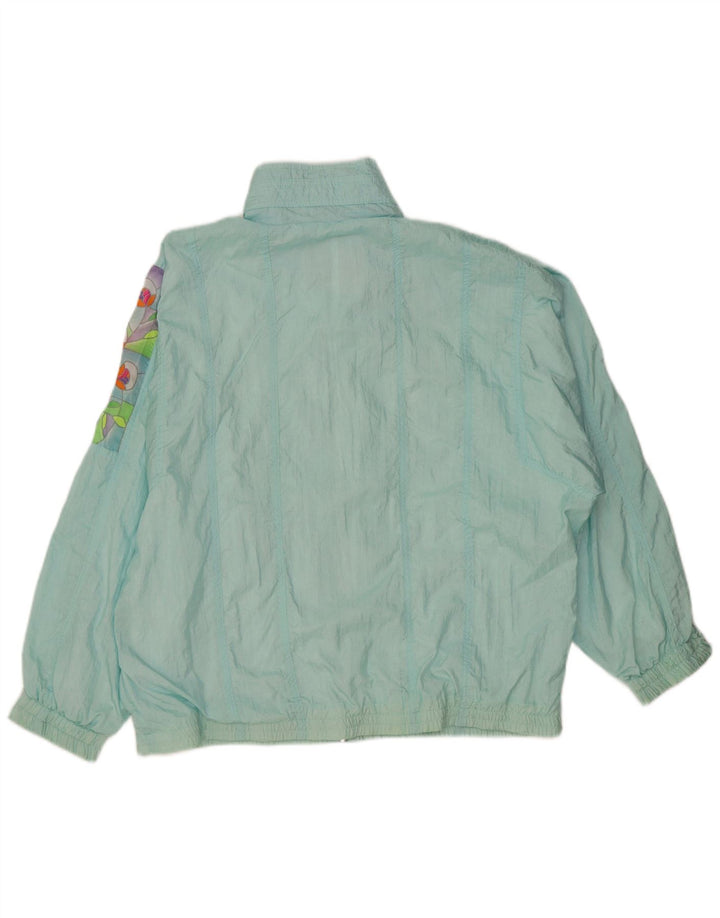 Diadora Womens Oversized træningsdragt Topjakke UK 14 Medium Blue Floral