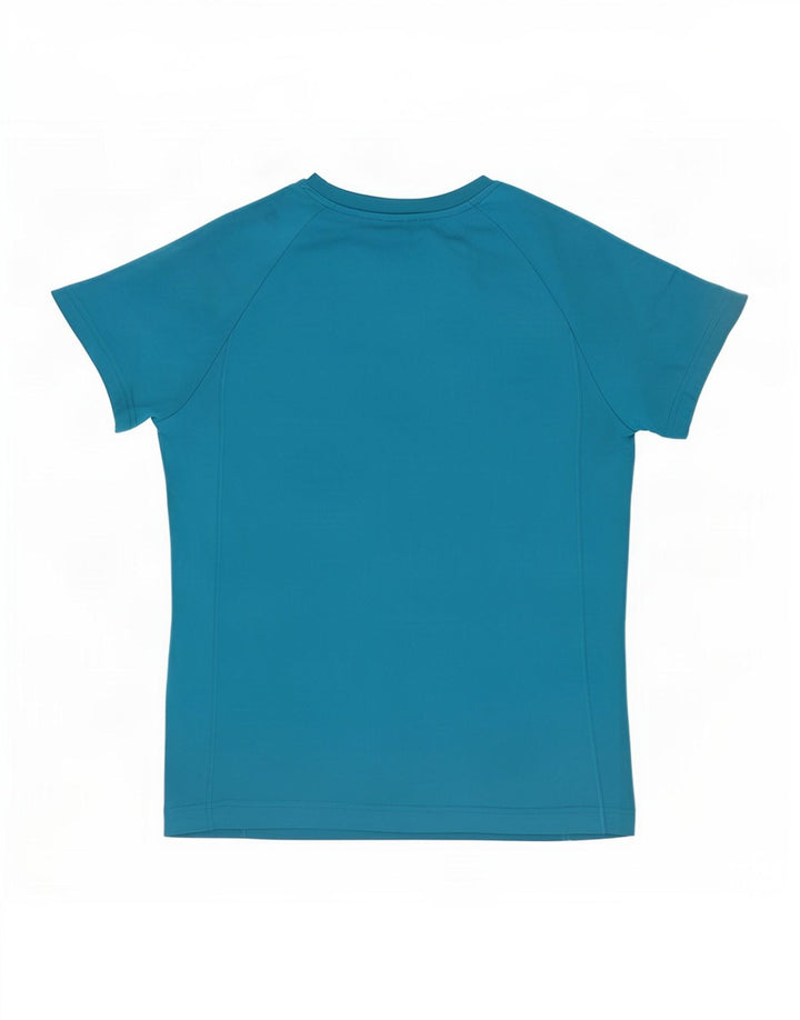 Adidas Dame T-Shirt Top UK 12/14 Medium Blue Polyester