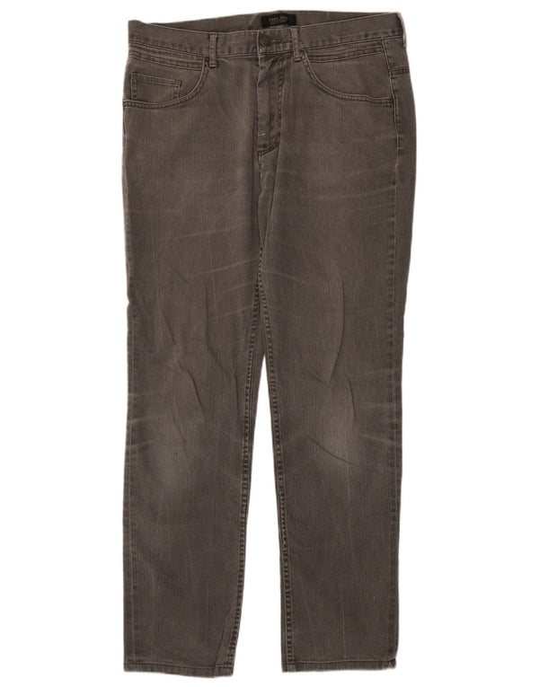 Zara Straight Jeans til mænd EU 42 Large W32 L31 Grå Bomuld