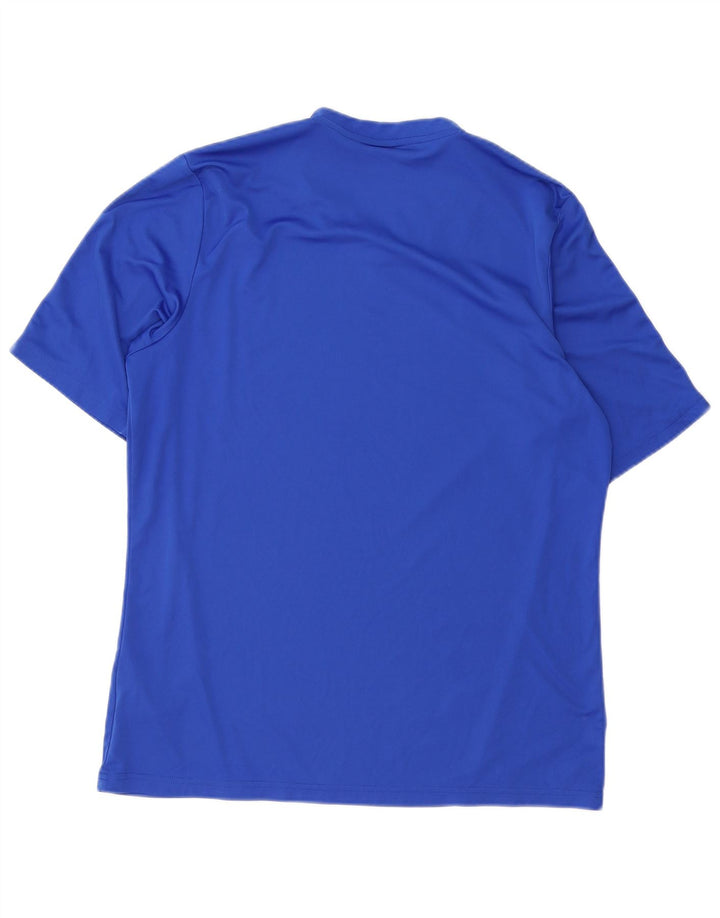 ADIDAS Herre Climalite T-Shirt Top Stor Blå Polyester