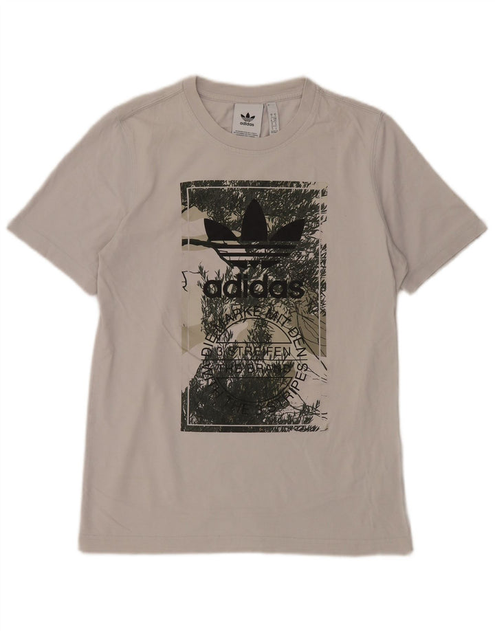 Adidas Herre grafisk T-shirt top lille hvid bomuld