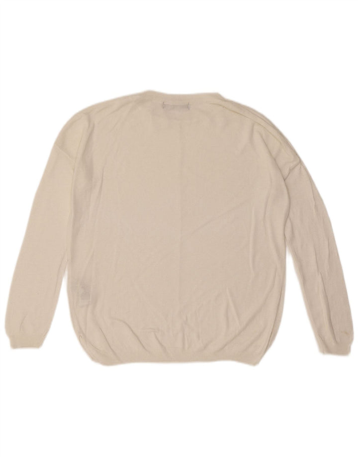 Marks & Spencer Dame Oversized Crew Neck sweater UK 10 Small White