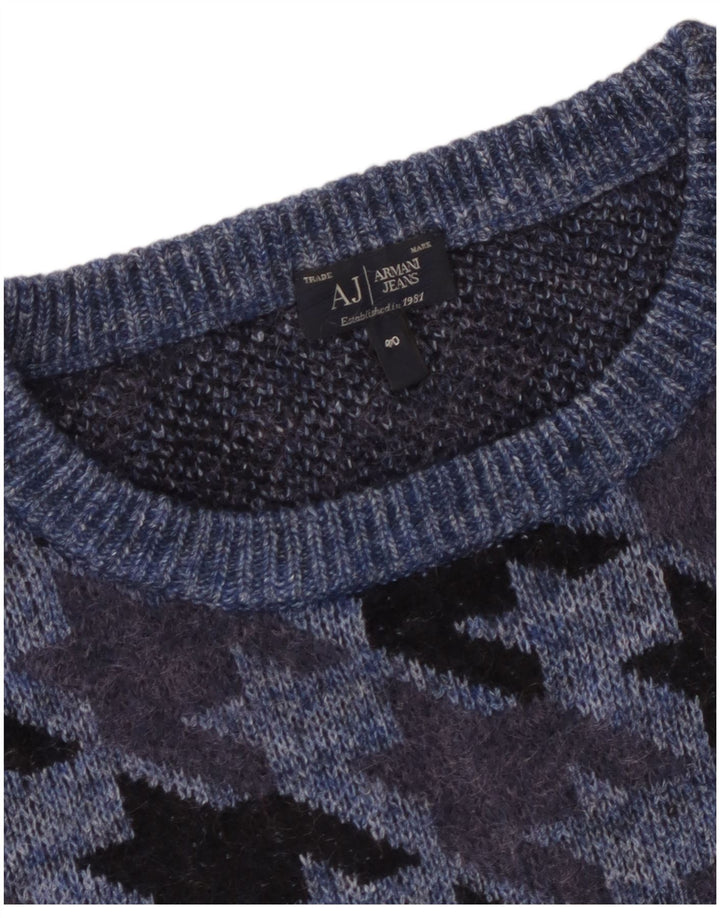 Armani Jeans Dame Boat Neck Jumper Sweater EU 40 Medium Navy Blue