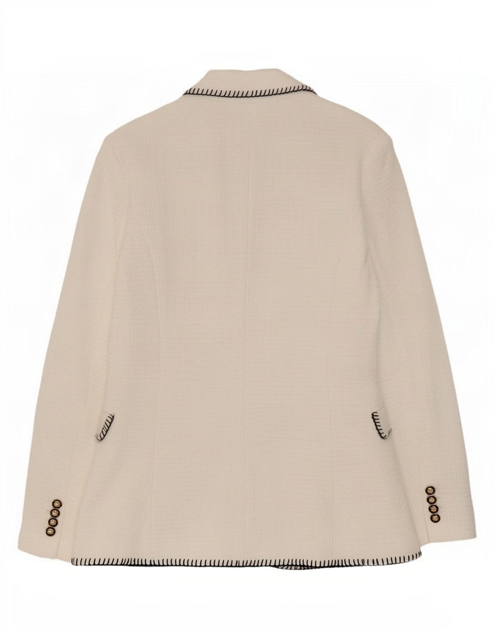 Zara Dame 2-knaps blazerjakke UK 6 XS Hvid