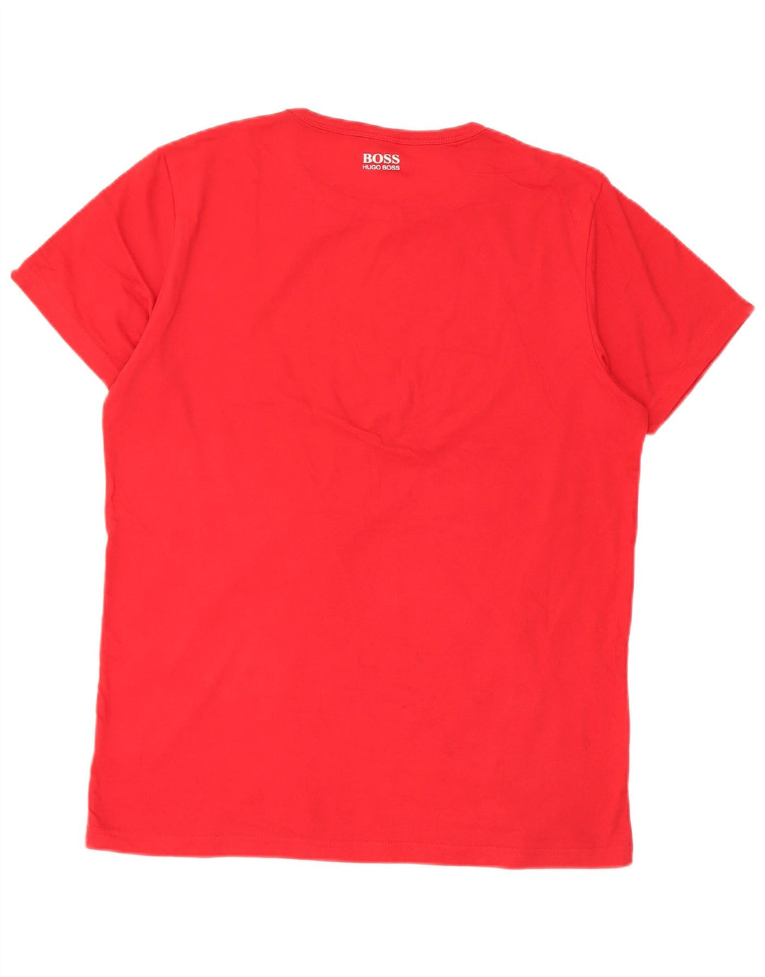 Hugo Boss Herre Grafisk T-Shirt Top Stor Rød Bomuld