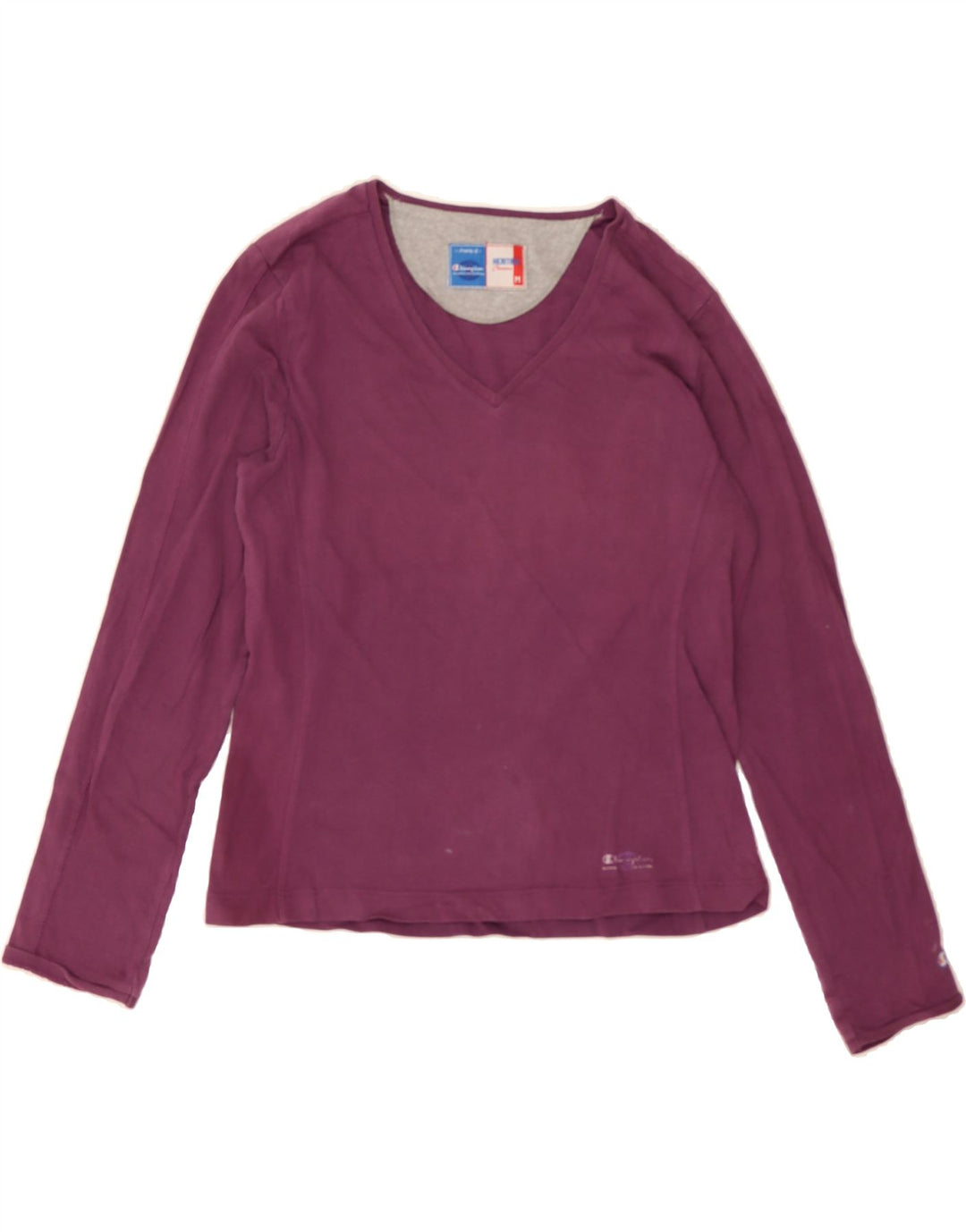 CHAMPION Womens Top Long Sleeve UK 12 Medium Purple Cotton Vintage Champion and Second-Hand Champion from Messina Hembry 