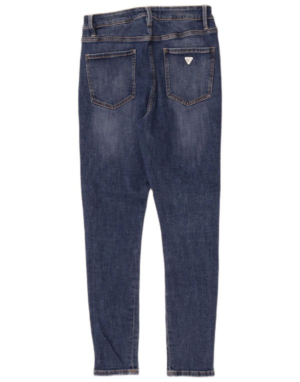 Guess skinny jeans med høj talje til kvinder W28 L27 blå bomuld