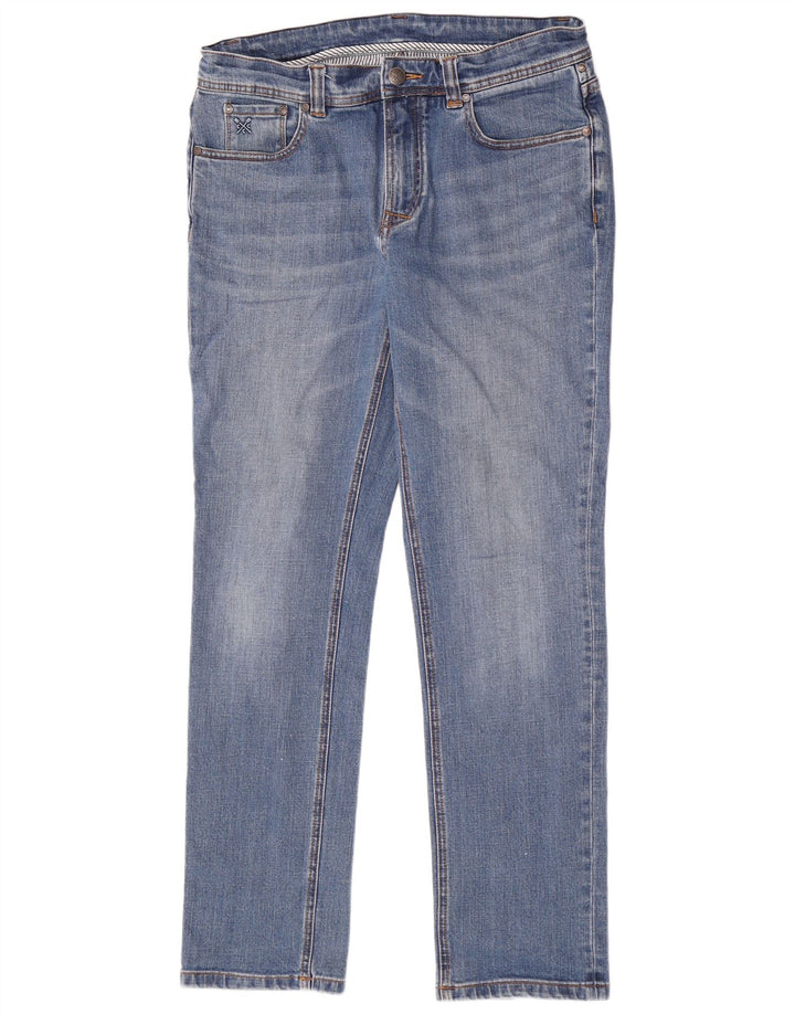 Crew Clothing Dame Straight Jeans W34 L32 Blå Bomuld