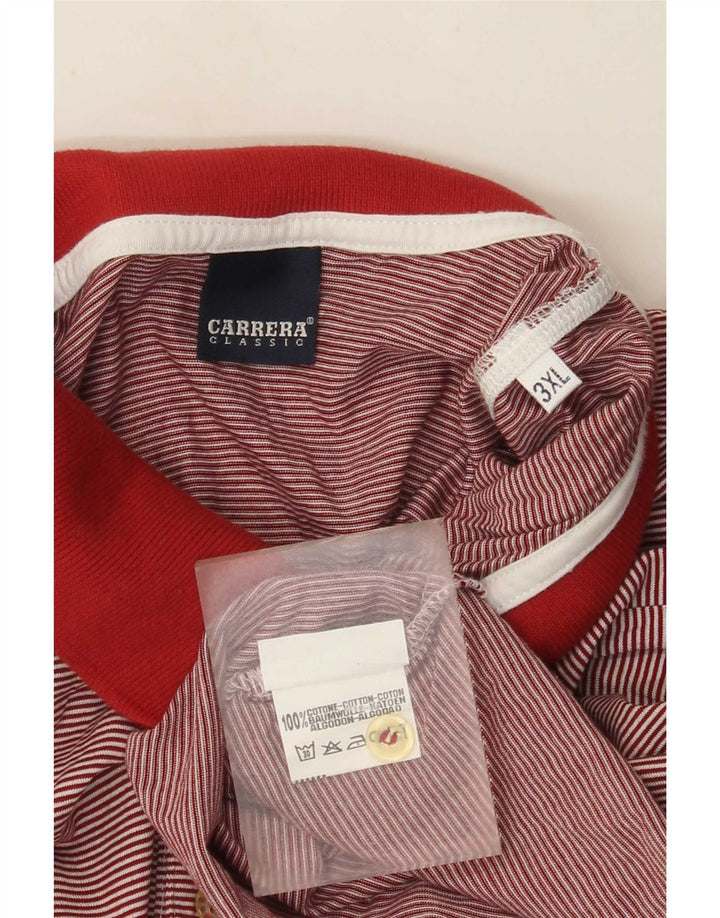 Carrera herre poloshirt 3XL rødstribet bomuld