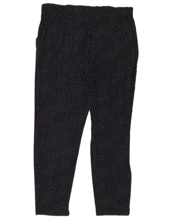 Marks & Spencer Dame Leggings UK 18 XL Navy Blue Polka Dot Viscose