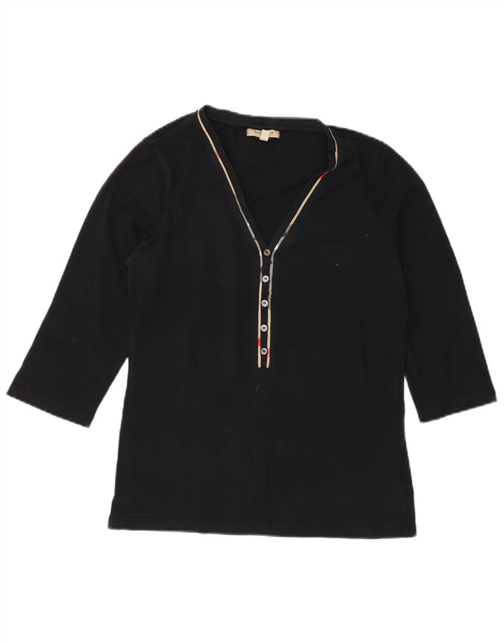 Burberry Dame Top 3/4 ærme UK 14 Large Sort