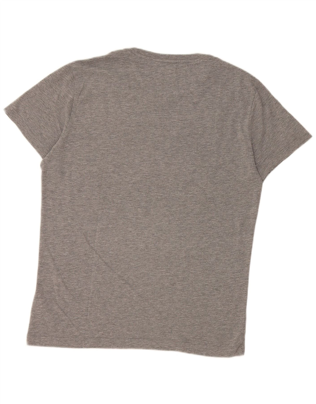 Gas Herre grafisk T-shirt Top Medium Grey Flecked Bomuld