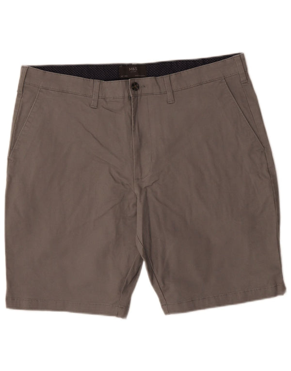 Marks & Spencer Chino Shorts til mænd W36 Large Grå Bomuld