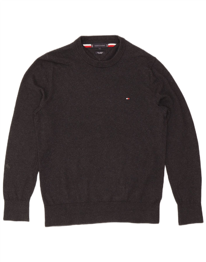 Tommy Hilfiger Herre Crew Neck Jumper Sweater Medium Grå Bomuld