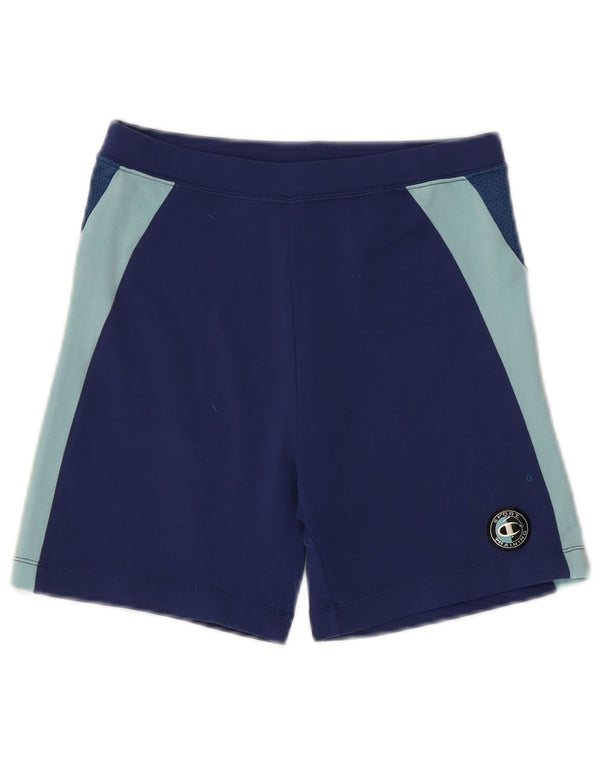 CHAMPION Drenge Sportshorts 11-12 år Large Navy Blue Colourblock Nylon