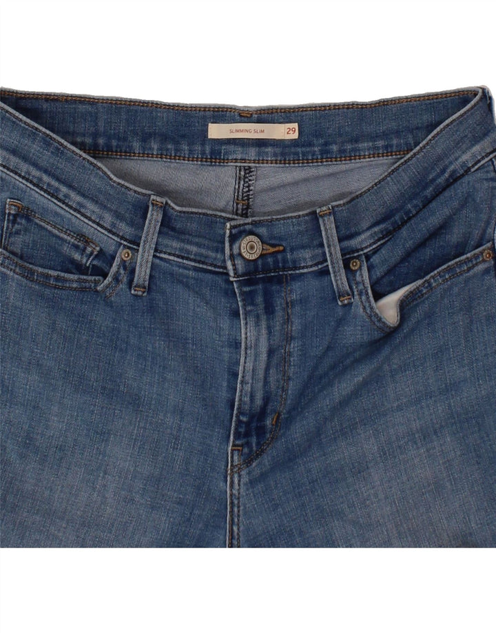 LEVI'S Womens Slimming Slim Jeans W29 L30 Blue Cotton Vintage Levi's and Second-Hand Levi's from Messina Hembry 
