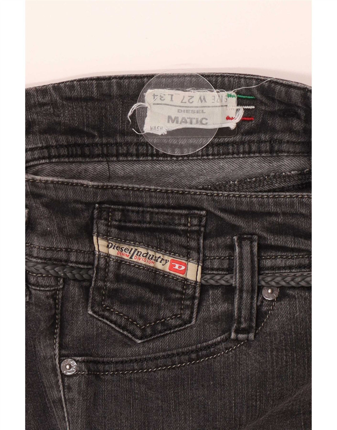 Diesel Dame Matic Skinny Jeans W27 L29 Grå