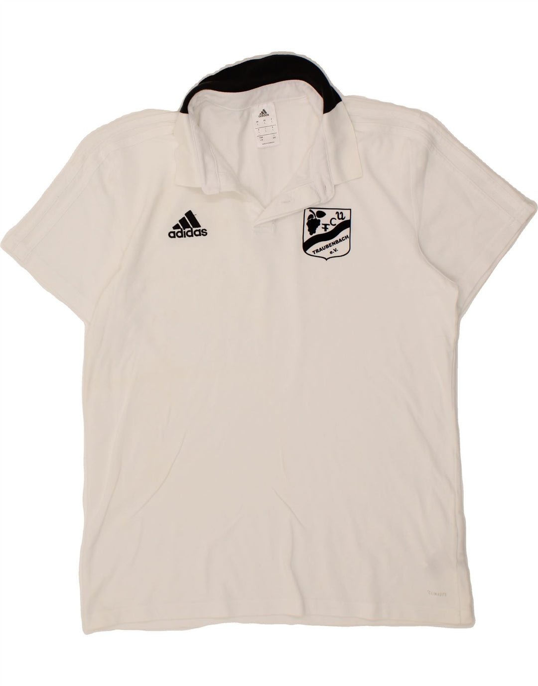 ADIDAS Mens Climalite Polo Shirt Large White Cotton Vintage Adidas and Second-Hand Adidas from Messina Hembry 