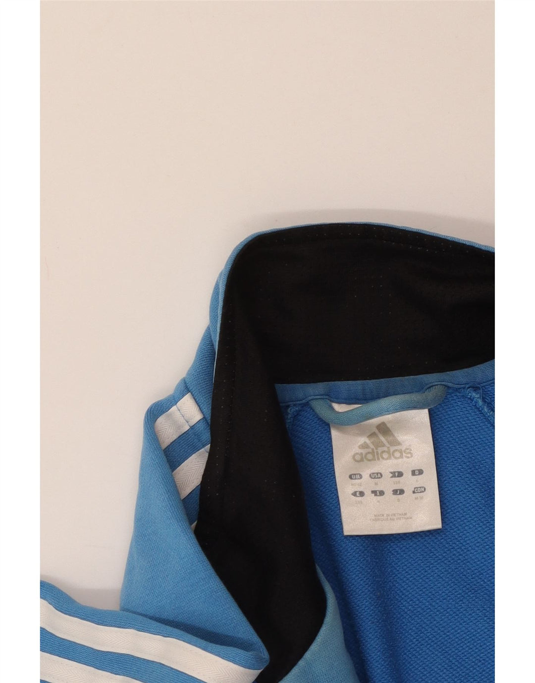 ADIDAS Træningsdragt til mænd, topjakke UK 40/42 Medium Blue Colourblock Bomuld