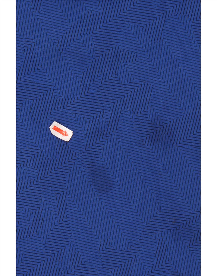 Adidas Dame Climalite T-Shirt Top Lille Blå Geometrisk Polyester