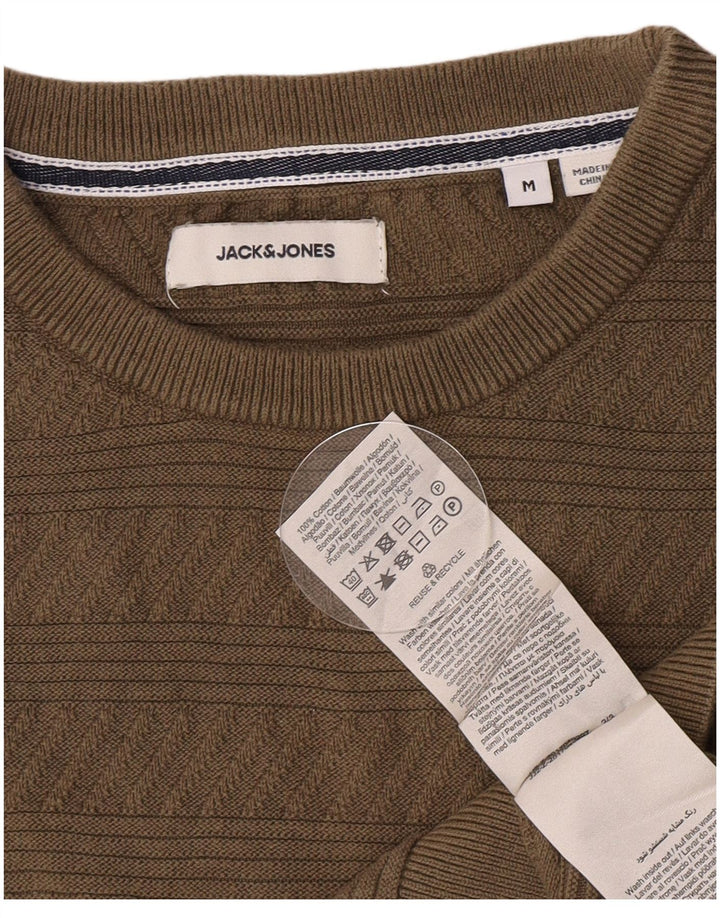 Jack & Jones Herre sweater med rund hals, mellemgrøn, geometrisk bomuld