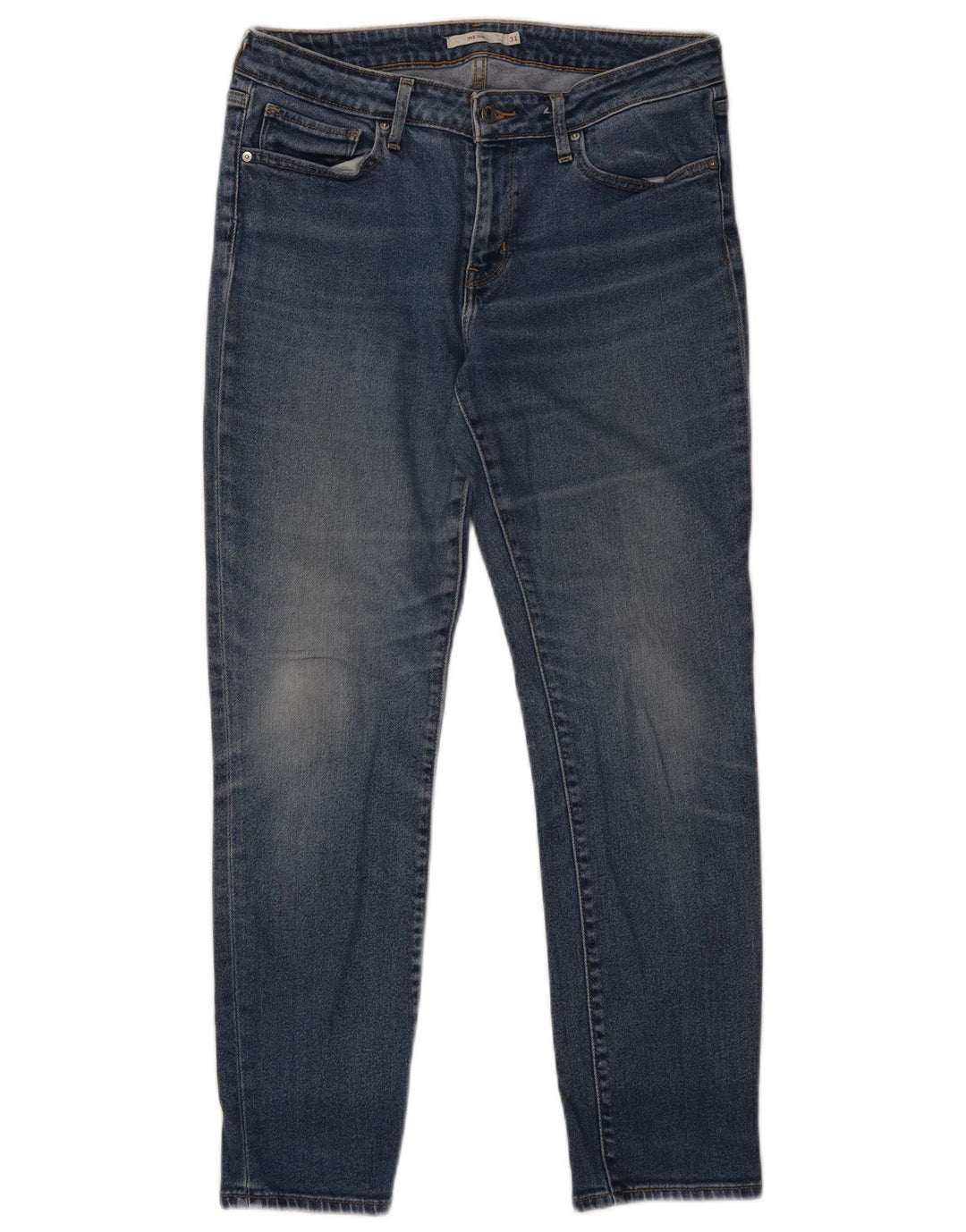 LEVI'S Dame 712 Slim Jeans W31 L28 Blå Bomuld