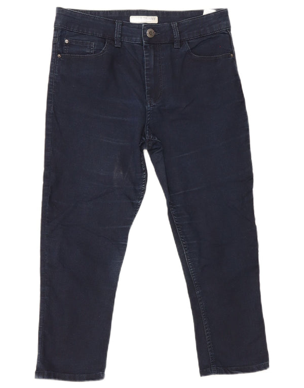 Marks & Spencer Dame Capri Skinny Jeans UK 10 Small W29 L21 Navy Blue