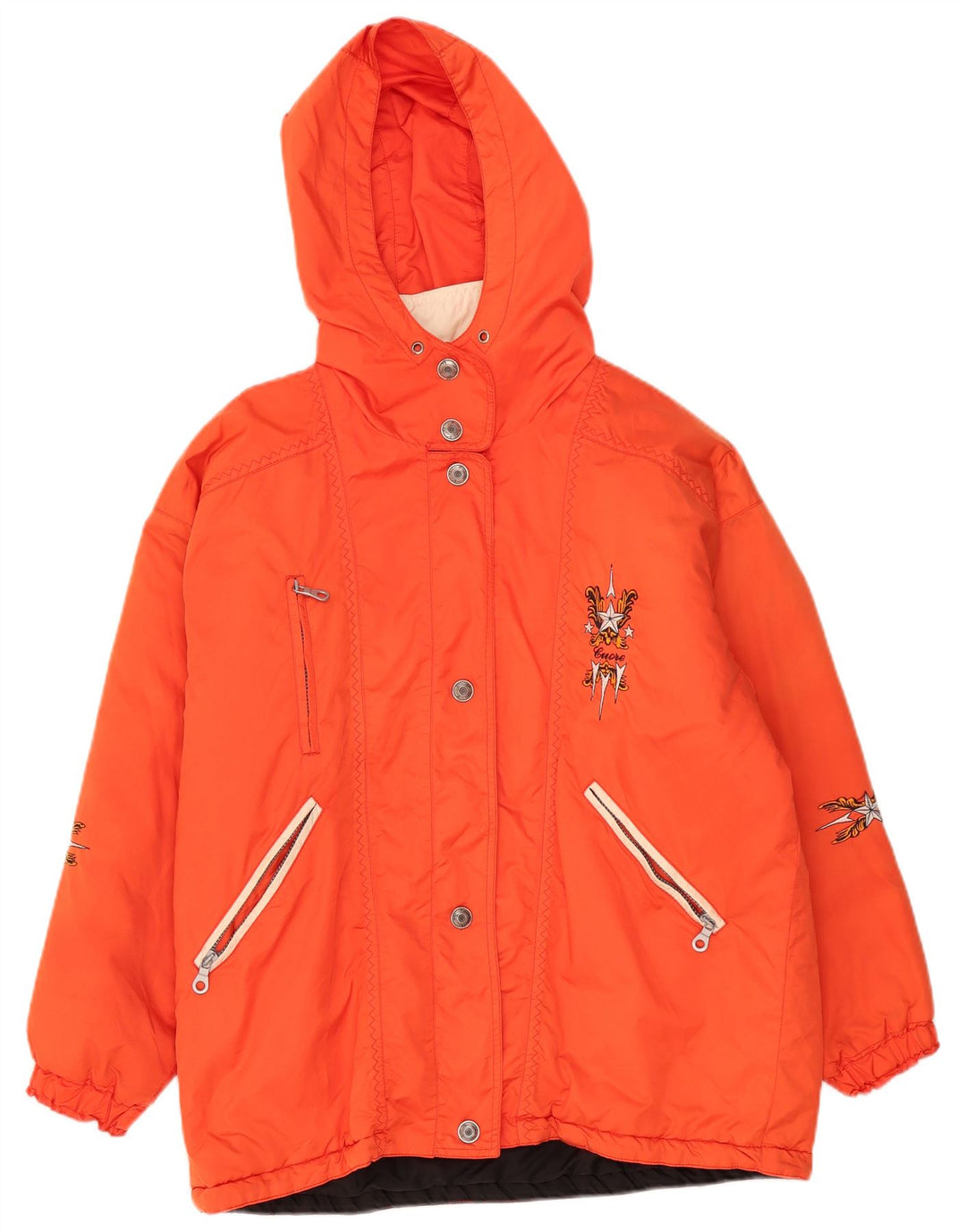 Cuore Dame Hooded Windbreaker Jacket UK 20 2XL Orange