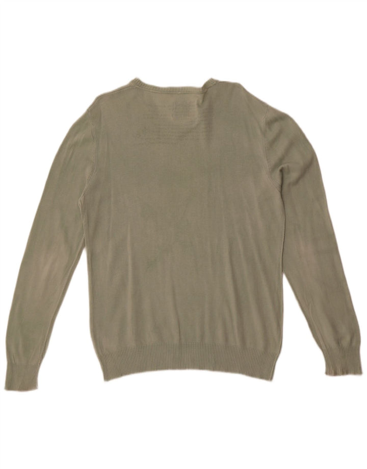Tænk Pink Herre V-hals sweater Stor grøn bomuld