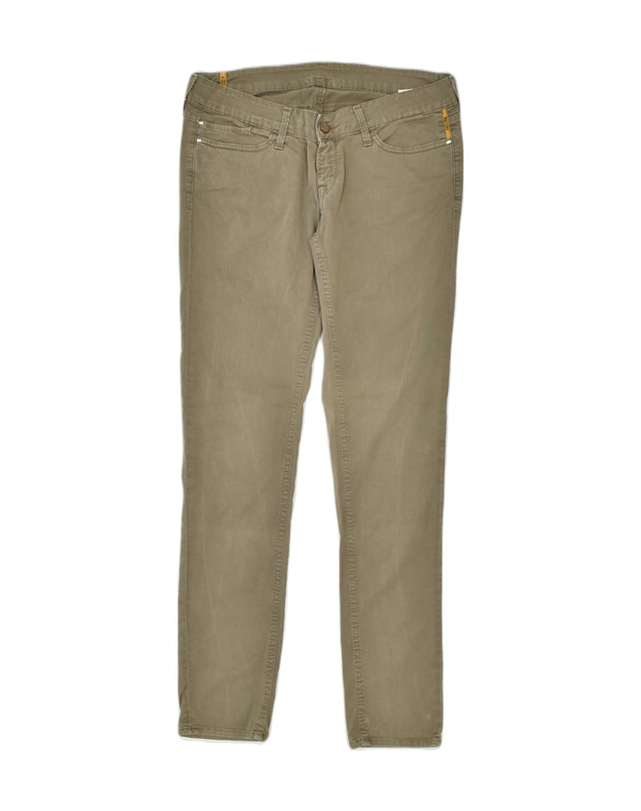 MELTIN' POT Womens Casual Trousers W34 L32 Brown Cotton | Vintage | Thrift | Second-Hand | Used Clothing | Messina Hembry 