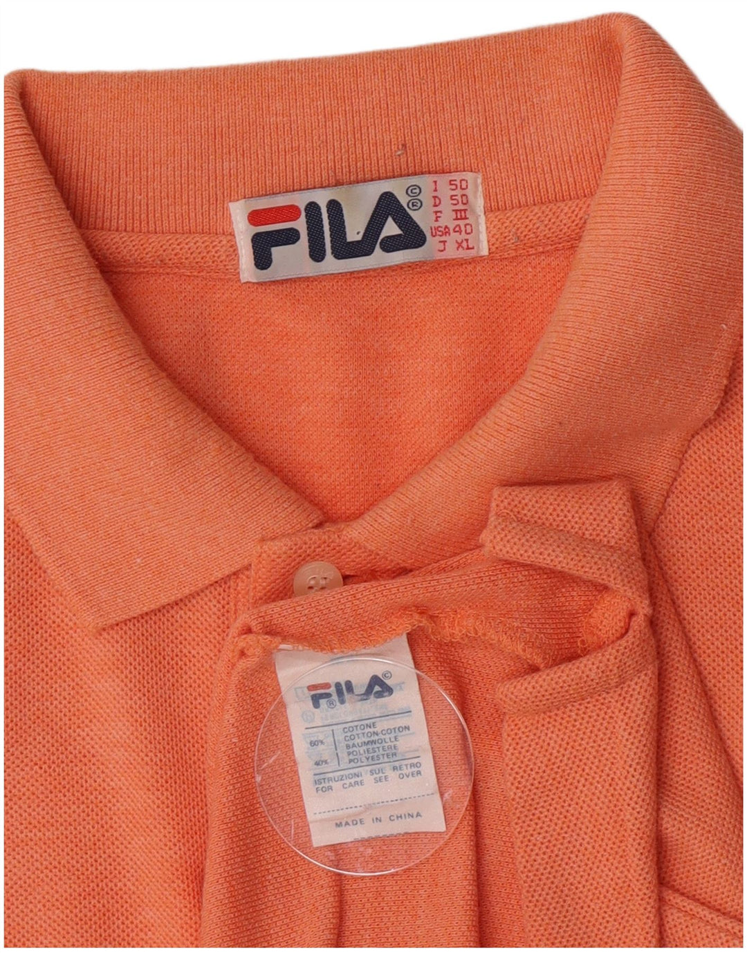 Fila Polo Shirt til mænd IT 50 Medium Orange Bomuld