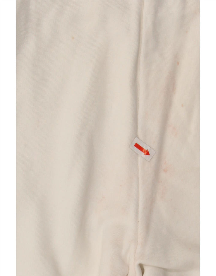 PUMA Womens Graphic Tracksuit Trousers Joggers UK 10 Small  White Vintage Puma and Second-Hand Puma from Messina Hembry 