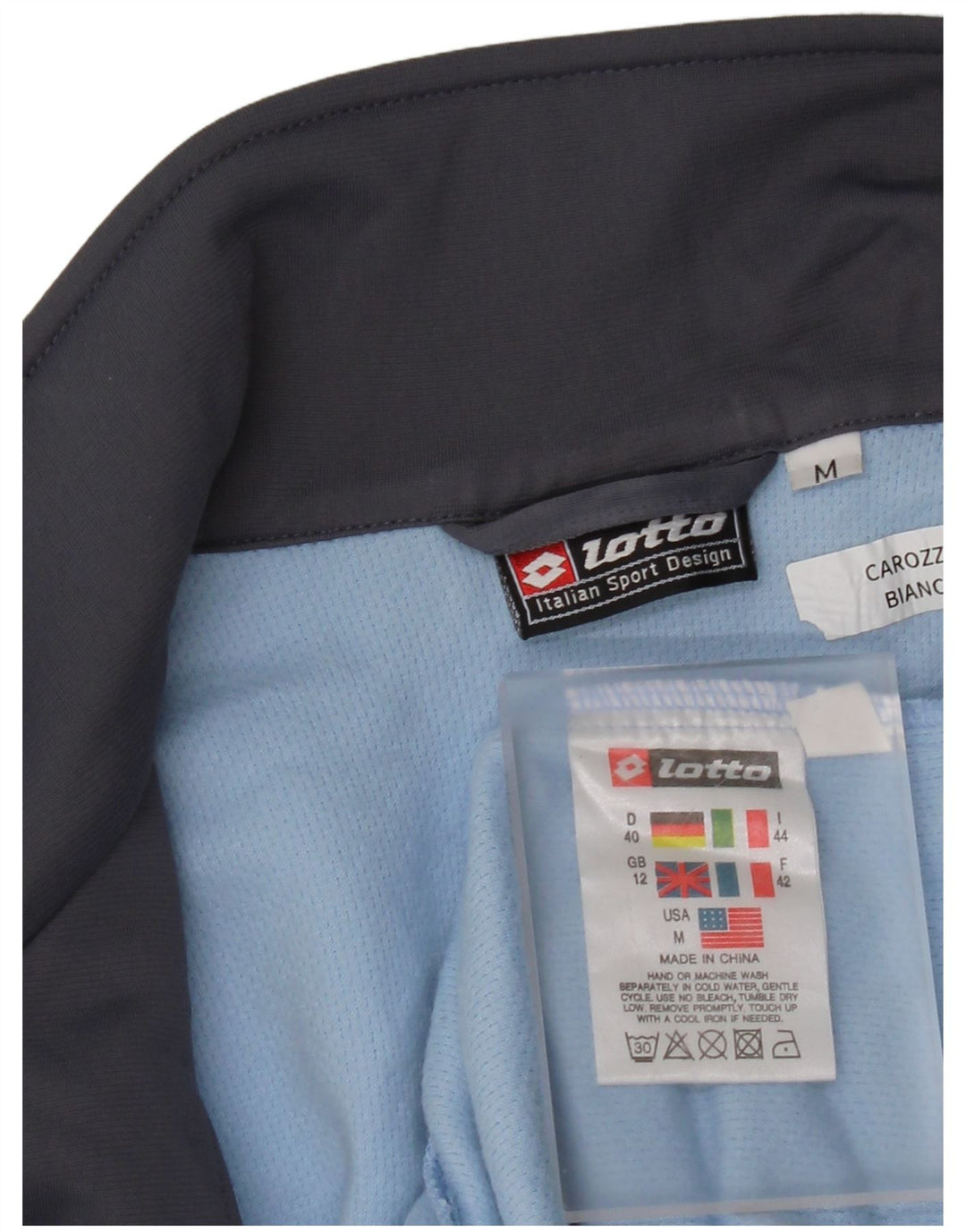 Lotto træningsdragt topjakke til kvinder UK 12 Medium Blue Colourblock Polyester