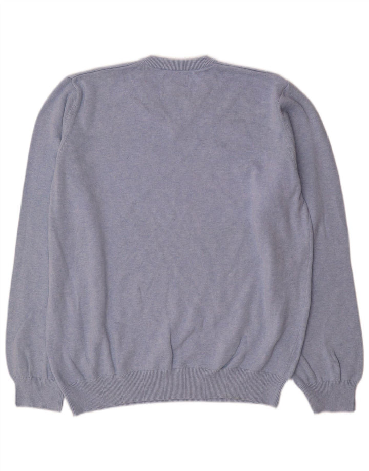 Marks & Spencer Herre V-hals sweater XL Blå Bomuld