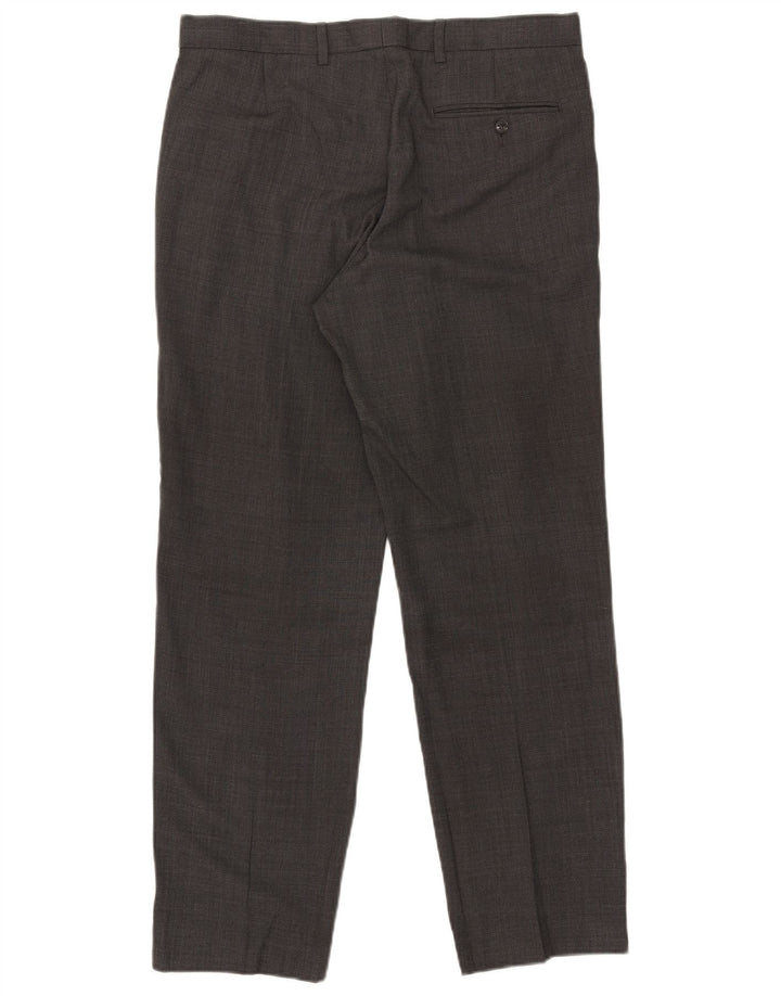 Marks & Spencer Herre Regular Fit Suit Bukser W34 L31 Grå uld