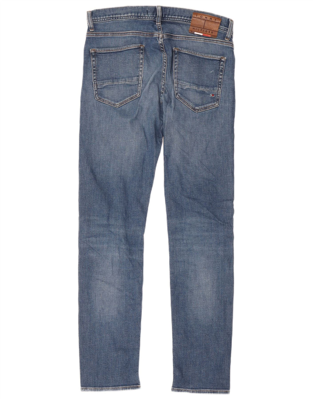 Tommy Hilfiger Herre Slim Jeans W34 L31 Blå Bomuld