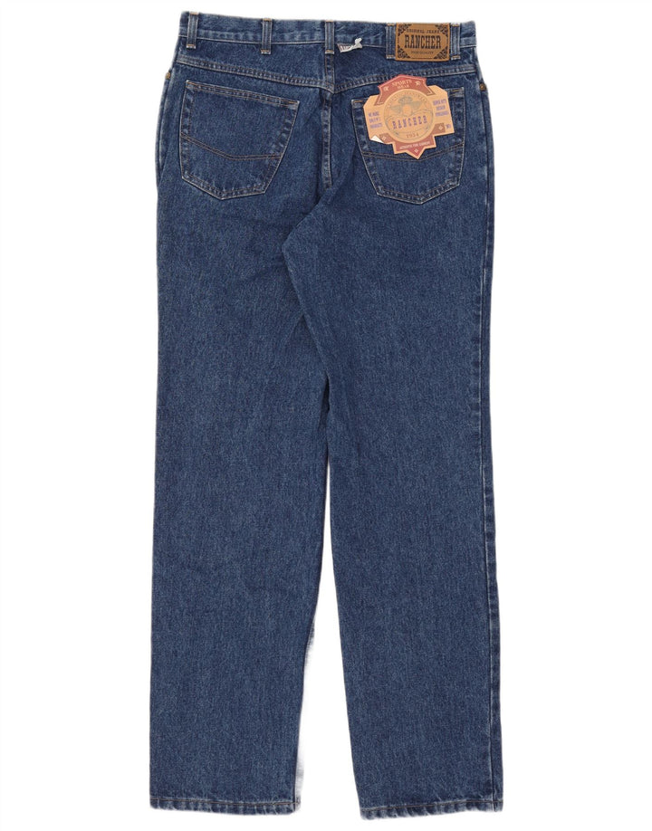 Rancher Straight Jeans til mænd W36 L34 blå bomuld