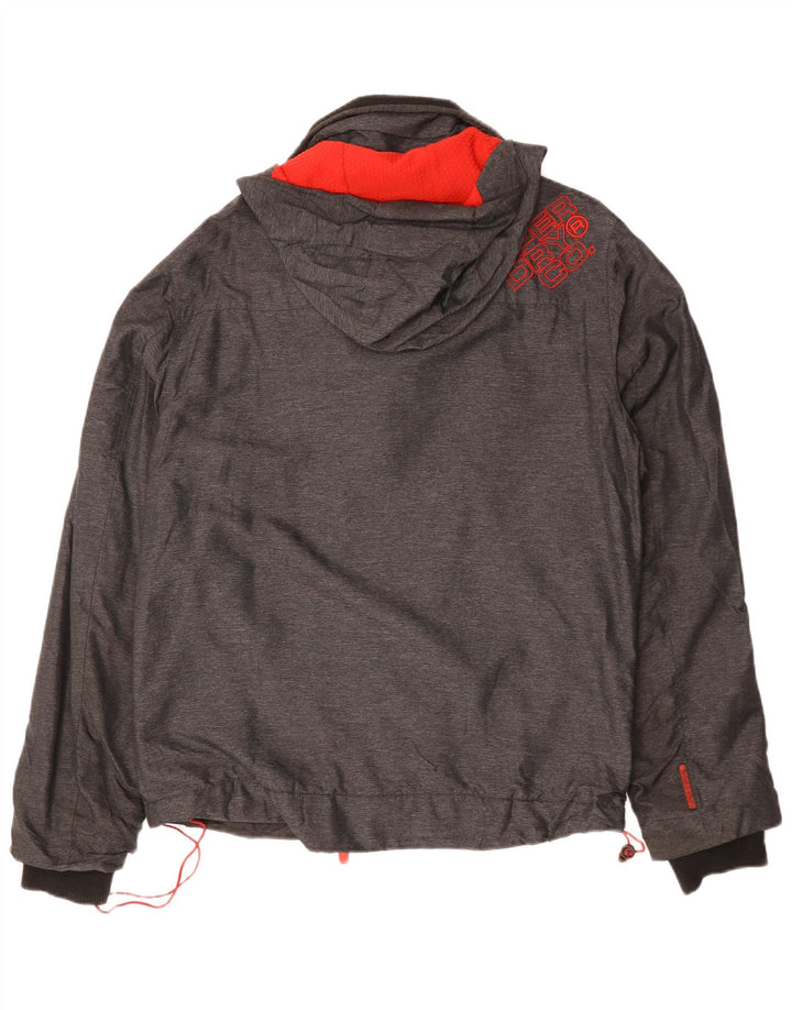SUPERDRY Windbreaker-jakke med hætte til mænd UK 38 Medium Grey Polyester