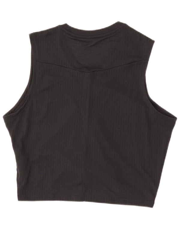 Nike Womens Yoga Crop Vest Top UK 18 XL Sort Polyester