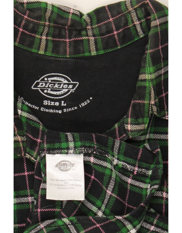 Dickies herre flannelskjorte stor grøn ternet bomuld