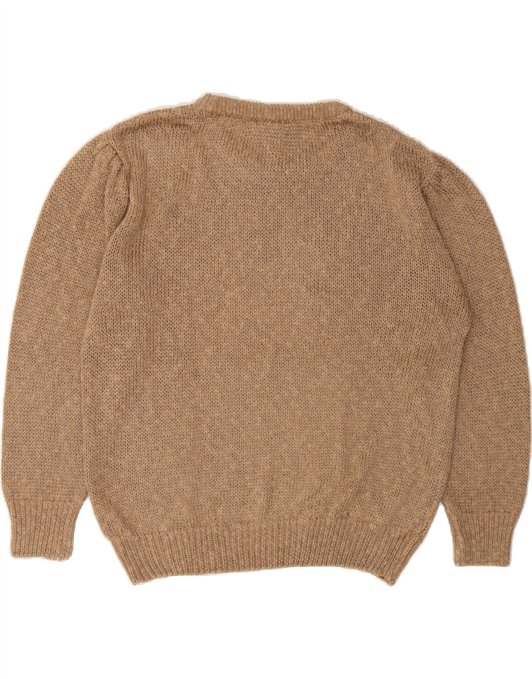 VINTAGE Womens Crew Neck Jumper Sweater EU 38/40 Medium Brown Floral Vintage Vintage and Second-Hand Vintage from Messina Hembry 