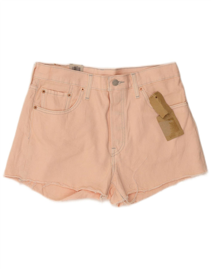 LEVI'S Womens 501 Denim Shorts W29 Medium  Pink Cotton
