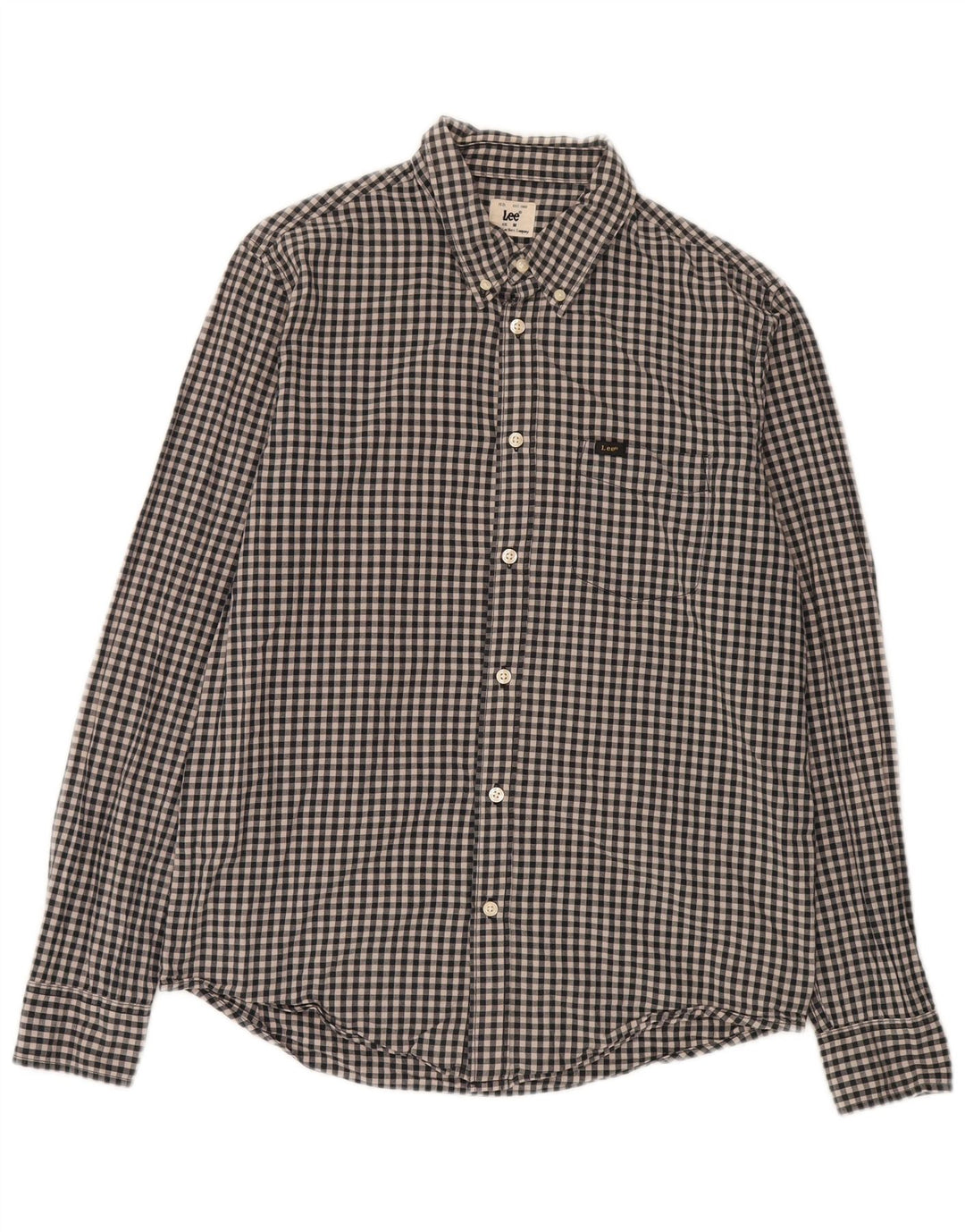 Lee Herreskjorte Medium Sort Gingham Bomuld