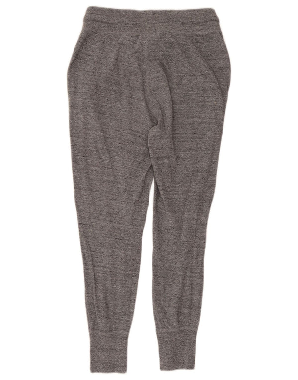 Nike Womens Crop træningsdragt Bukser Joggers UK 6 XS Grå Flecked Bomuld