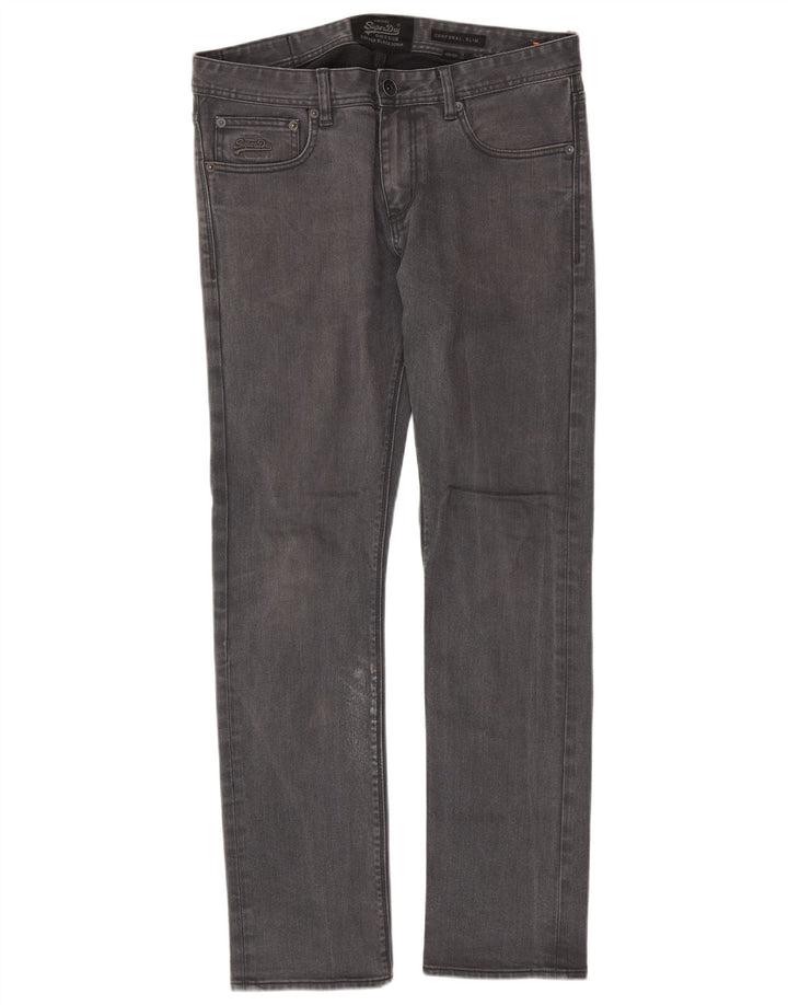 Superdry Herre Corporal Slim Jeans W33 L32 Grå Bomuld