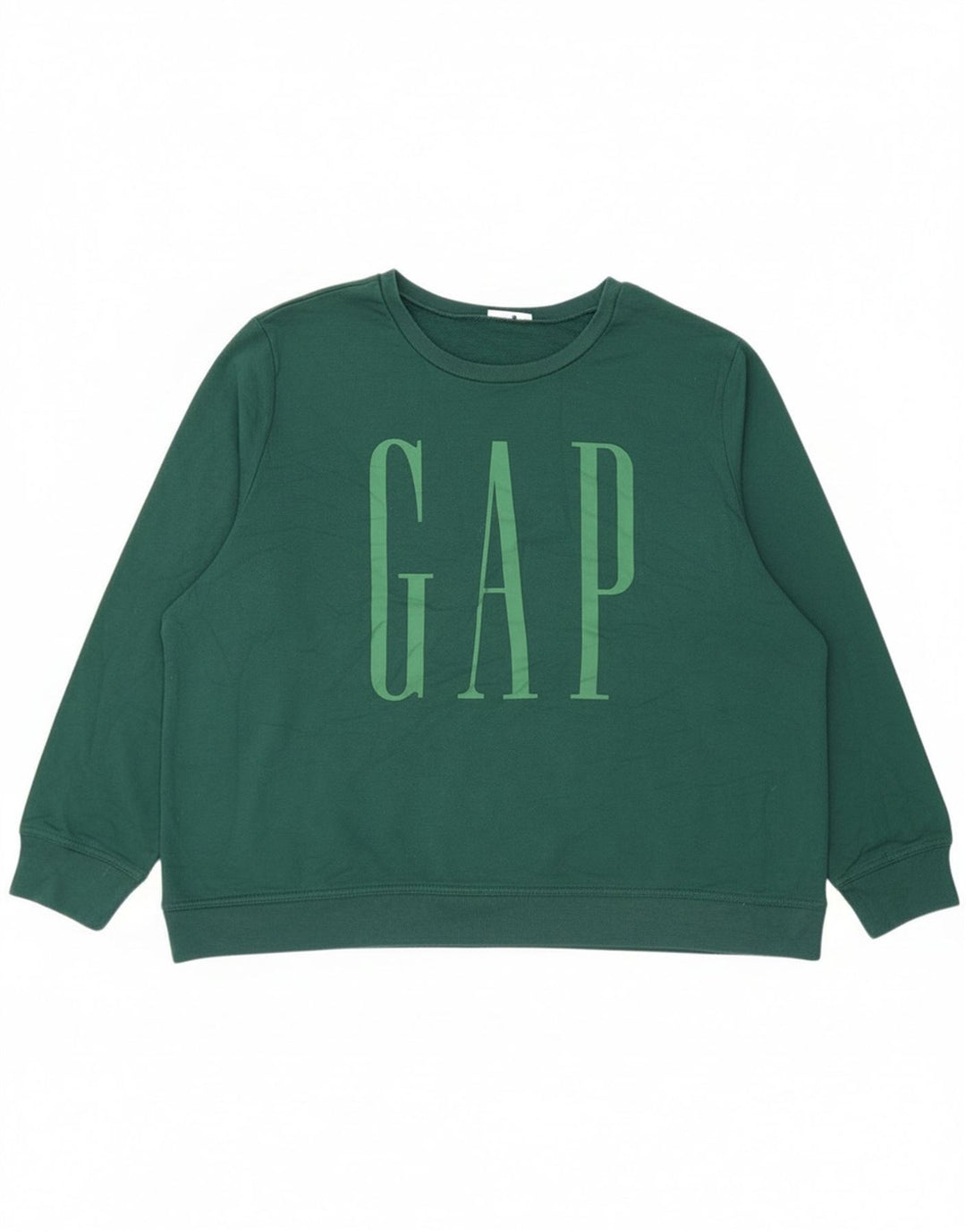 Gap Womens Grafisk Sweatshirt Jumper UK 20 2XL Grøn Bomuld
