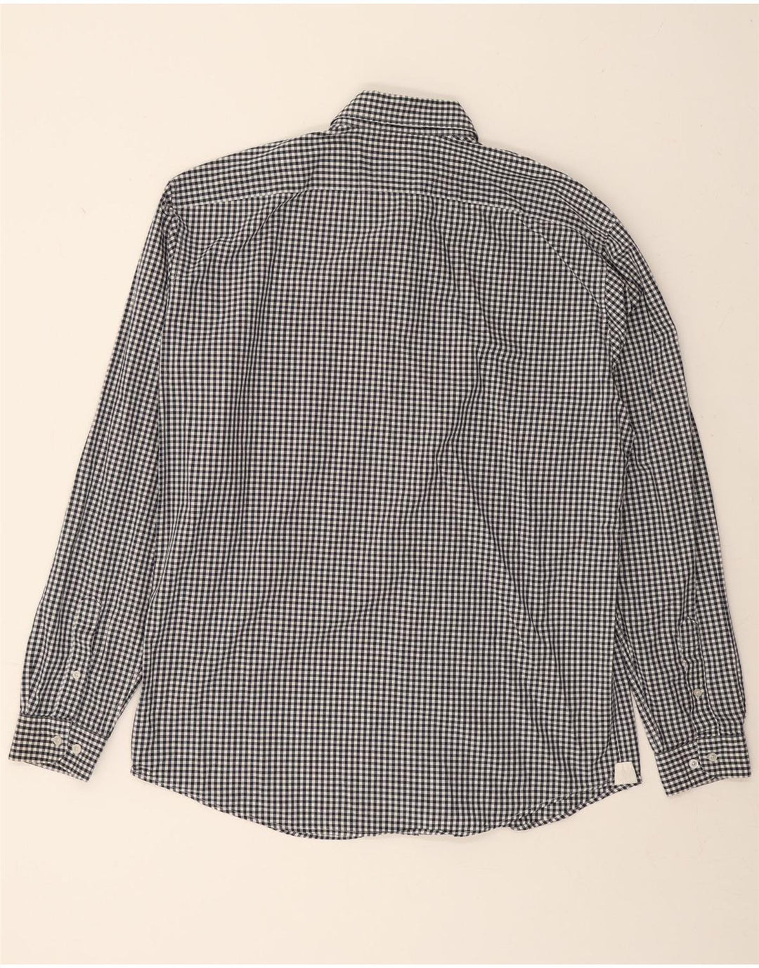 LACOSTE Mens Regular Fit Shirt Size 42 Large Navy Blue Check Cotton Vintage Lacoste and Second-Hand Lacoste from Messina Hembry 