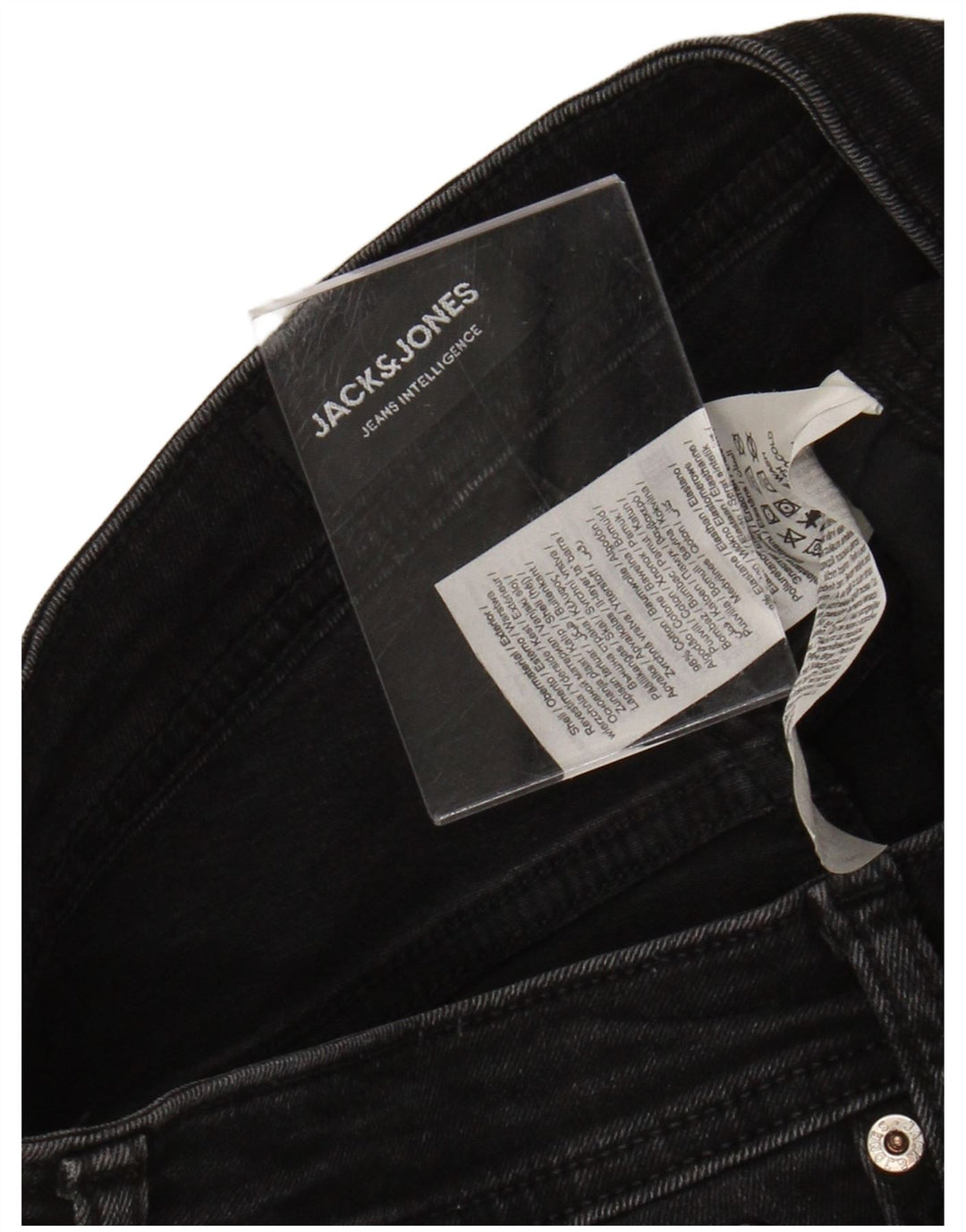 Jack & Jones Distressed Skinny Jeans til mænd W32 L32 Sort bomuld