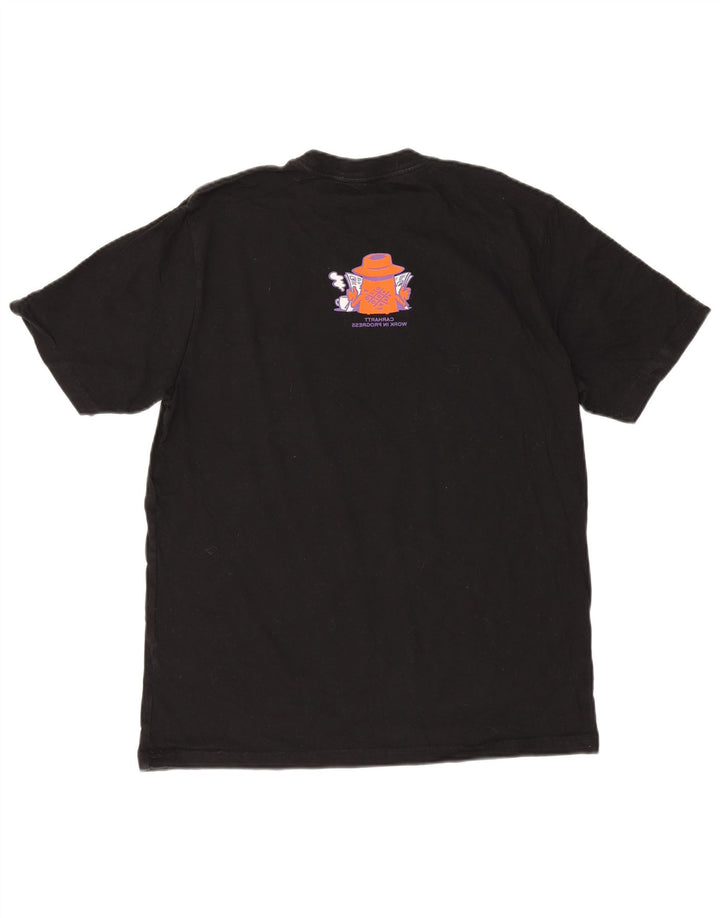 Carhartt Herre grafisk T-shirt Top Medium Sort