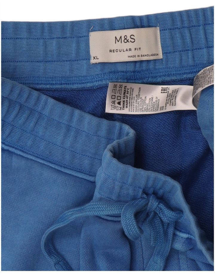 Marks & Spencer Herre Regular Fit Sportshorts XL Blå Bomuld